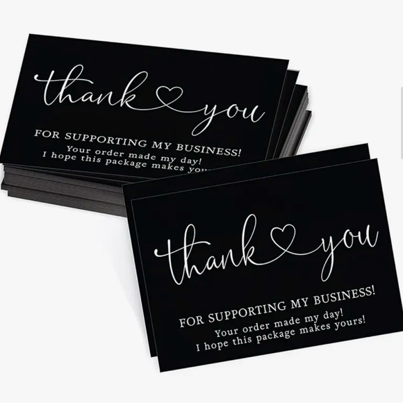 Other - 50ct Black Thank You Cards- NIP